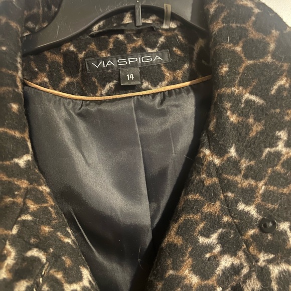 Via Spiga Leopard Coat - Sz. 14 - Picture 6 of 12
